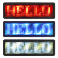 Mini Bluetooth Digital LED Badge Module DIY Programmable Scrolling Message Support 15 Langues USB Rechargeable
