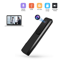 Mini caméra à clip arrière HD 1080P Caméra à clip sur le corps Mini enregistreur vidéo et audio de poche 32GB Carte SD e