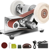 Mini Electric Belt Sander Belt Grinder Electric Knife Sharpener 7 Adjustable Speed for Knife Making Woodworking Metal Cu