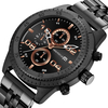 MINI FOCUS 0230G Mode Hommes Montre Étanche Chronographe Multi-fonction Bracelet En Acier Inoxydable Montre À Quartz