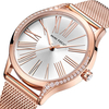 MINI FOCUS 0259L Montre de poignet style décontracté pour femmes en cristal,  acier inoxydable Bande