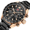 MINI FOCUS 0403G avec calendrier fenêtre pointeur lumineux 3 sous-cadran 3ATM étanche hommes montre-bracelet montre à qu