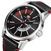 MINI FOCUS MF0132G Montre-bracelet à quartz étanche pour homme en cuir