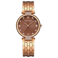 MINI FOCUS MF0186 Full Steel Bande Quartz Watch Crystal Ladies Montre-bracelet