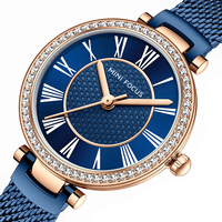 MINI FOCUS MF0424L Femmes Élégantes Montre Mode Casual Bracelet En Acier Cristal Étanche Montre À Quartz