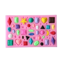 Mini gemme diamant forme Fondant moule Silicone gâteau bonbons chocolat moule gâteau décoration outil