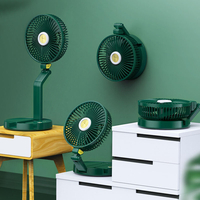 Mini lampe de table pliante portative à 90 ° Ventilateur de bureau télescopique mural Ventilateur de bureau à trois vite