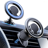 Mini Magnetic Car Phone Holder Stand 360° Rotary Support in Car for iPhone 15 14 13 Pro Magnet Car Air Vent Clip Cellpho