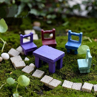 Mini résine tabouret chaise bureau Figurine Micro paysage ornement jardinage décoration bricolage bonsa artisanat