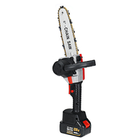 Mini tronçonneuse 8 pouces 21 V Portable sans fil sans fil scie à chaîne électrique scie à main sécateur à main tronçonn
