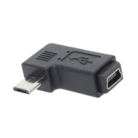 Mini USB femelle pour adaptateur micro-USB mâle noir