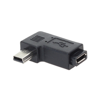 Mini USB mâle à femelle adaptateur usb micro noir