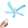 Mini ventilateur de plafond portable 5 lames avec cadeau de refroidisseur dété suspendu à télécommande