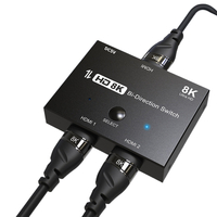 MnnWuu HD 8K HDMI-Compatible 2.1 Commutateur bidirectionnel 2 en 1 sortie/1 en 2 sorties 8K@60Hz 4K@120Hz Splitter High