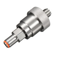 MNPT SCBA Kit de lutte contre lincendie SS-CGA 347 Kit 1/4 pouce MNPT Écrou à serrage manuel et mamelon 3 pouces