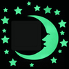 Mode créative Lumineux Moon Stars Switch Autocollant Drôle Enfants Chambre Sticker Mural Lumineux Bande