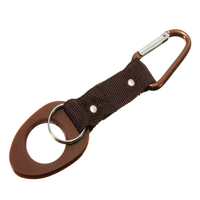 Mousqueton en aluminium Clip Camping randonnée porte-bouteille deau avec porte-clés