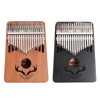 Muspor 17 clés acajou Kalimba trous sonores supplémentaires conception doigt pouce Piano Mbira Instrument de musique ave
