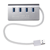M.Way Hub USB 3.0 haut débit en aluminium à 4 ports avec lumière bleue
