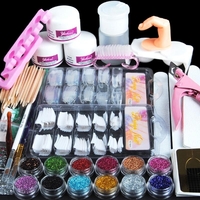 Nail art professionnel nail art set acrylique rose strass décoration ensemble