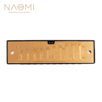 Naomi 10 trous Harmonica Reed Plaques de Remplacement Clé De C En Laiton Reed Inachevé Harmonica Peigne Bois Instrument