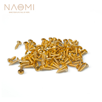 NAOMI 100 pièces 11mm * 6mm vis de guitare électrique pour Pickguard support de plaque arrière bricolage Luthier outil P