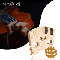 NAOMI 1PC maître AA Grade flocon de neige Texture érable violon pont 4/4 remplacement de pont de violon avec incrustatio