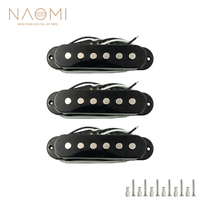 NAOMI 3 pièces 48mm micros guitare simple bobinage guitare micro manche / milieu / pont guitare électrique ensemble guit