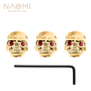 NAOMI 3 pièces boutons de guitare crâne métal guitare Volume bouton de commande de tonalité accessoires de pièces de gui