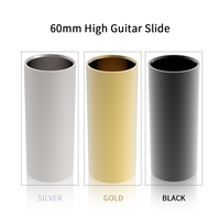 NAOMI 60 MM Rock Chrome plaqué Blues guitare curseur hautement poli guitare électrique curseur en acier inoxydable guita