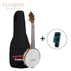 NAOMI Banjolele BanjoUke SideKicks Banjolele ténor avec housse + accordeur + sangle BANJOUKE Ukulélé Banjo Family Instru