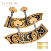 NAOMI Bass Machine Heads Full Plate W / 2 Tuning Pegs Bass Machines W / Sculpture Flower Inlay For 3/4 Ou 4/4 Contrebass