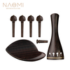 NAOMI ébène violon accessoires ensemble cordier + mentonnière + embout + 4 chevilles de réglage pièces de réparation de