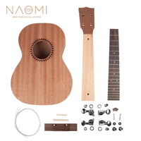 NAOMI bricolage ukulélé 26 pouces ukelele Hawaii guitare Kit de bricolage Sapele corps en bois touche en palissandre ave