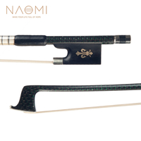 NAOMI Master 4/4 arc de violon en Fiber de carbone soie verte tressée bâton en Fiber de carbone cupronickel monté grenou