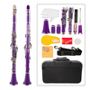 NAOMI Professional Bb 17-Key Clarinet ABS Clarinette Cupronickel Nickel Plated Kit W / Clarinet + Reeds + Strap + Case +