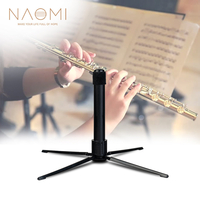 NAOMI support de flûte Portable support de support de flûte pliable support de trépied support pour accessoires din