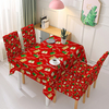 Nappe de noël housse de chaise impression 3D boîte-cadeau tissu de table siège protecteur housse pour banquet de fête hô
