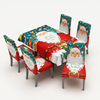Nappe de noël housse de chaise maison cuisine Force élastique lavable père noël couverture de Table ornement de fête de