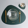 Napperons de cuisine Dessous de verre Table à manger Bol Tasse Tapis en cuir PU lavable