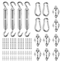 NASU 80 PCS Voile Dombrage Matériel Parasols Tentes Crochets Boucles Descalade Vis Accessoires De Tente En Aci