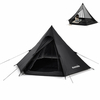 Naturetrekking BlackDog tente pyramide hexagonale Camping en plein air 3-4 personnes grand espace Nature randonnée Camp