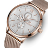 NAVIFORCE 3003 Travailler Petits Cadrans Étanche Montre À Quartz Mesh Acier Ultra mince Montre Hommes