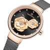NAVIFORCE 5013 Montre de poignet style unique avec cadran en relief Montre en acier à mailles Bande à quartz