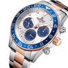 NAVIFORCE 9147 Montre étanche pour homme de 24 heures avec montre à quartz entièrement en acier