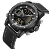 NAVIFORCE 9172 décontracté pointeur lumineux calendrier alarme chronomètre double affichage de lheure bracelet en c