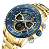 NAVIFORCE 9189 Casual Men Montre Numérique Pointeur Lumineux avec Calendrier Cadran Bracelet En Acier Inoxydable 3ATM Ét