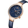 NAVIFORCE NF5001 étanche montre des femmes poignet montre bracelet en cuir véritable bracelet à quartz