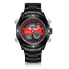 NAVIFORCE NF9088 Mode Hommes Montre à double montre Montre de luxe à bracelet en acier inoxydable