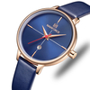 NAVIFORCE 5006 Boîtier en or rose avec un design élégant Montre au poignet avec affichage de la date Montre à quartz